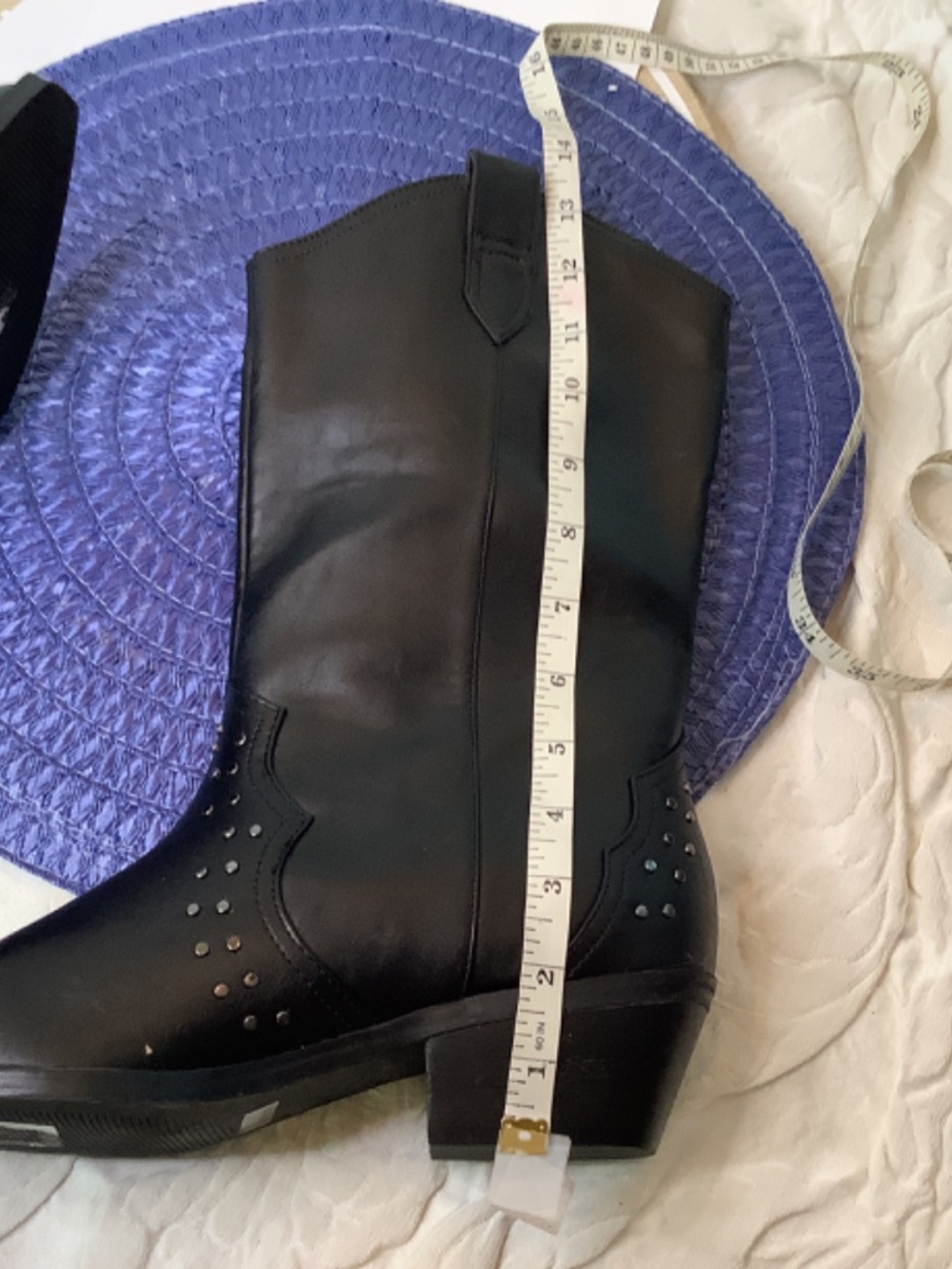 NWOT‎ Dolce Vita Black western cowboy boots stud - Picture 9 of 15
